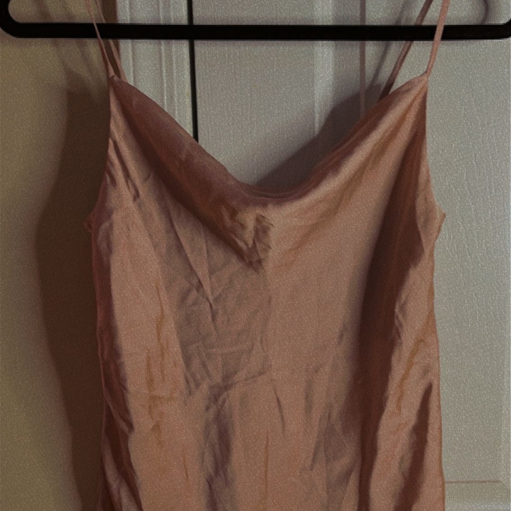 A silky pink tank